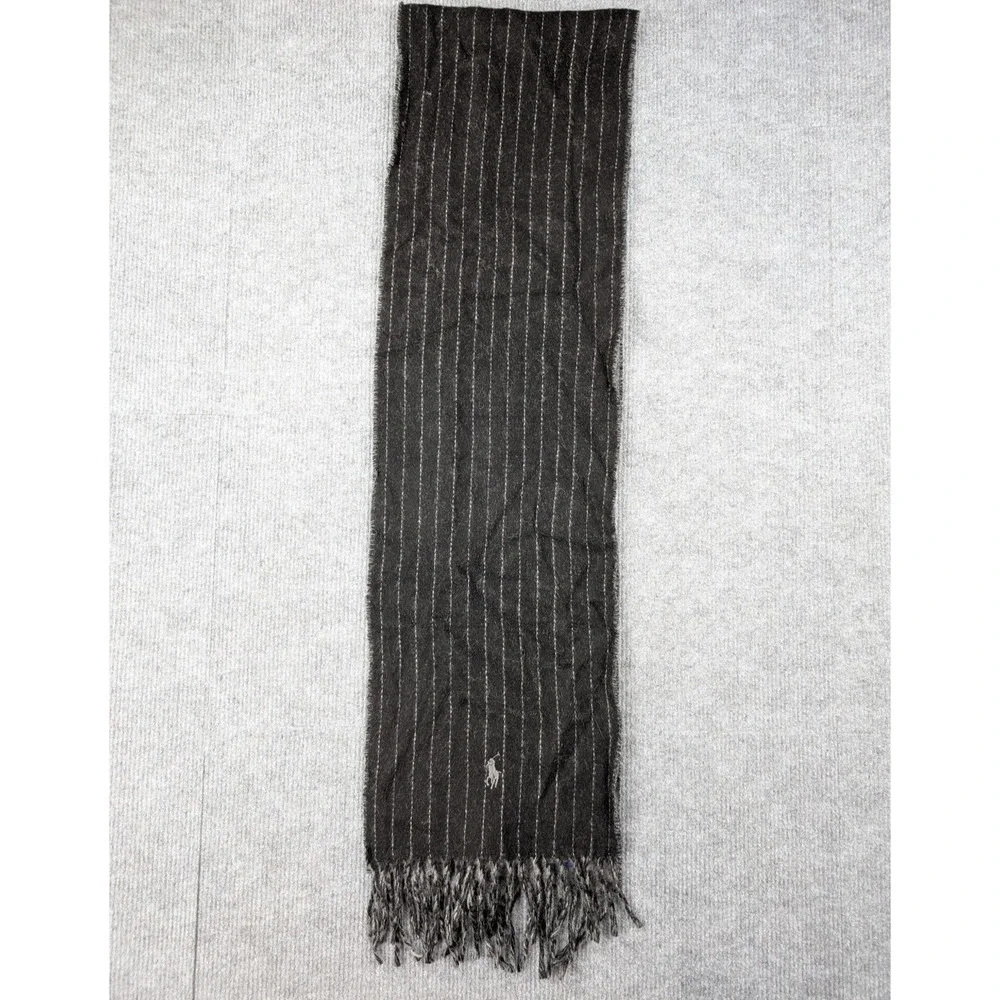 Polo Ralph Lauren Scarf Mens One Size Rectangle Italy Wool Quiet Luxury Timeless
